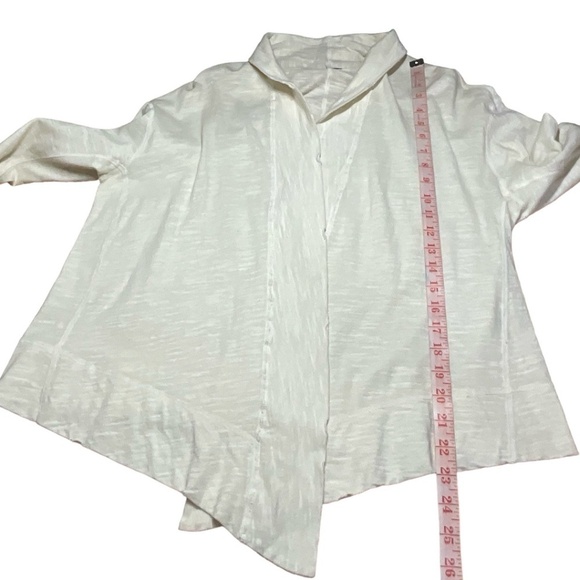 JAMES PERSE 100% Cotton Long Sleeve Cardigan Open Front Frayed Edges Sz XL - Picture 8 of 11